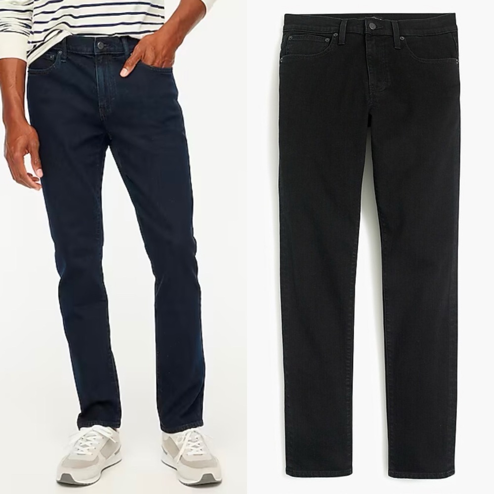 JCrew Factory Straight-fit flex jean in shadow wash 31 short